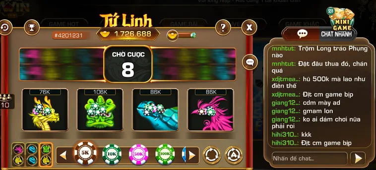 Minigame Kho Báu Tứ Linh Tại iWin Club Và Bí Quyết Giải Mã Jackpot Thần Thú 2026